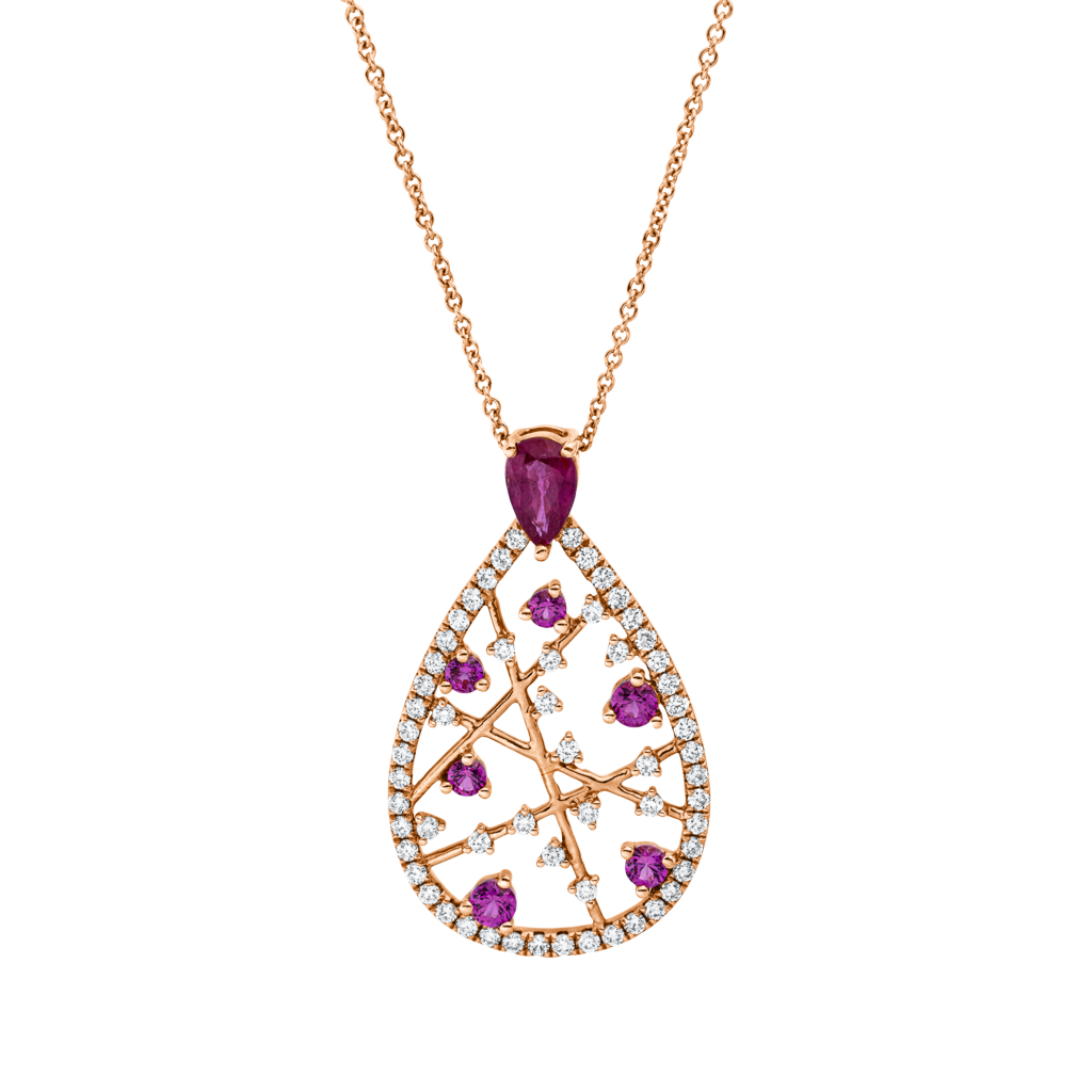 Brogle Classic Kette mit Rubinanhänger Brogle Classic Kette mit Rubinanhänger