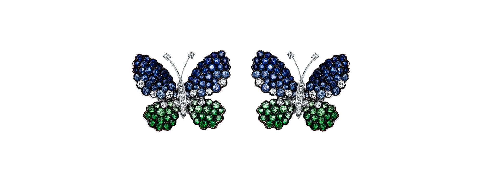 Brogle Selection Felicity stud earrings with colored stones Brogle Selection Felicity stud earrings with colored stones
