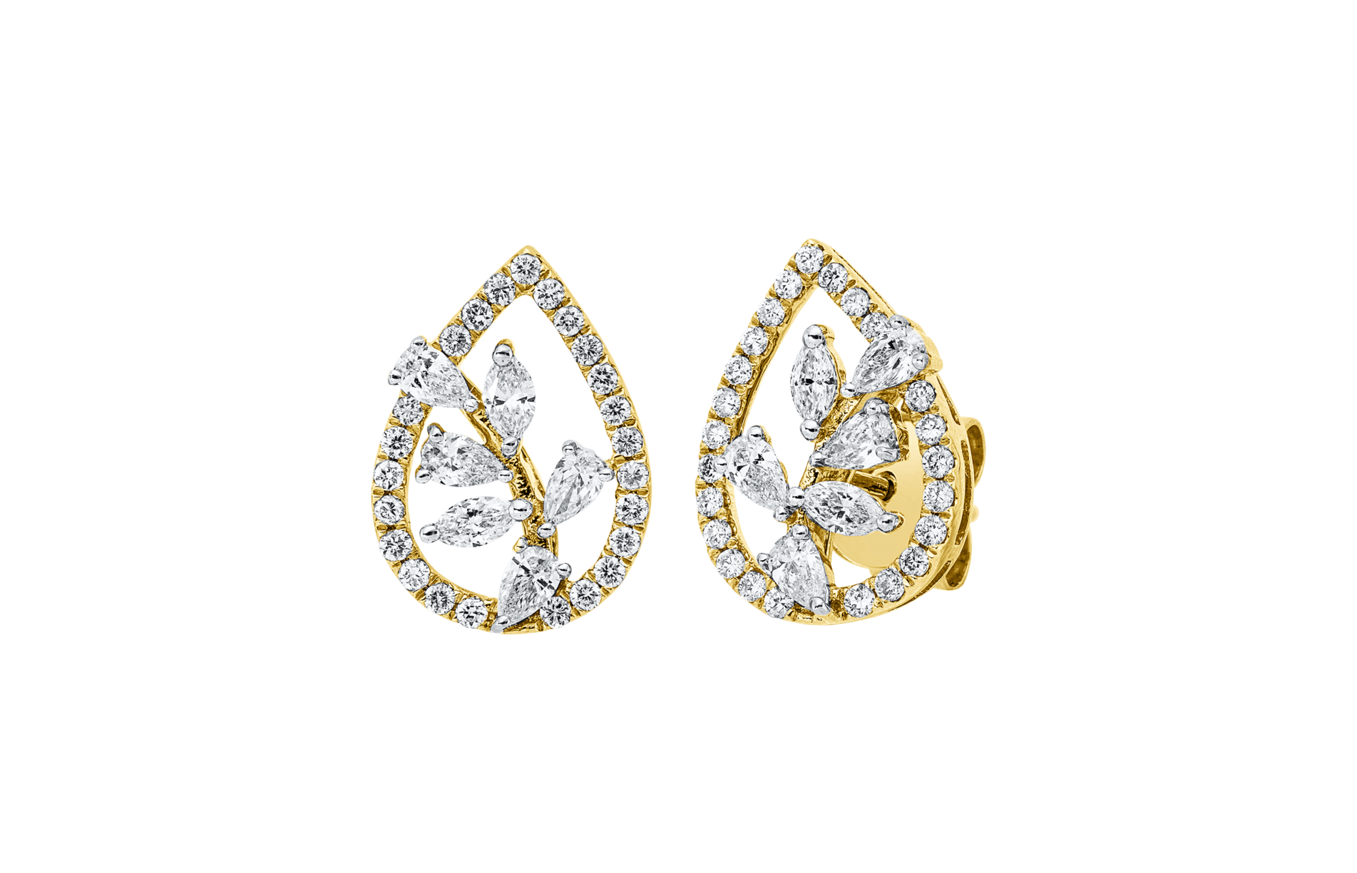 Brogle Classic Bicolor diamond stud earrings