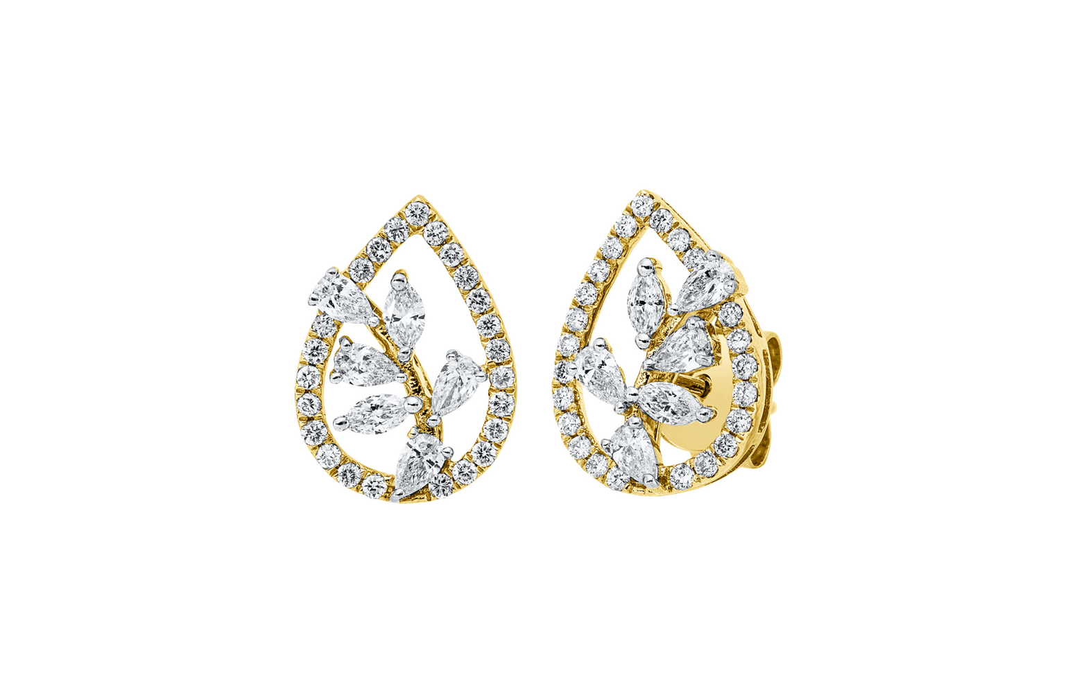 Brogle Classic Bicolor diamond stud earrings