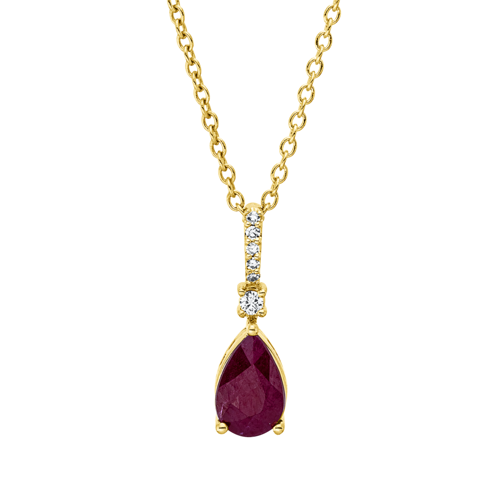 Brogle Classic Kette mit Rubinanhänger