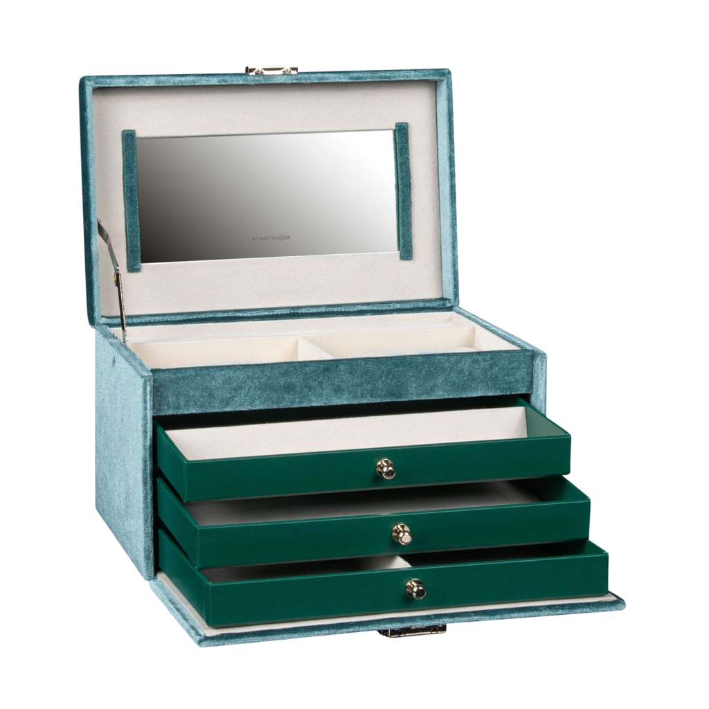 Friedrich Schmuckkoffer Chenille - Türkis Friedrich Schmuckkoffer Chenille - Türkis