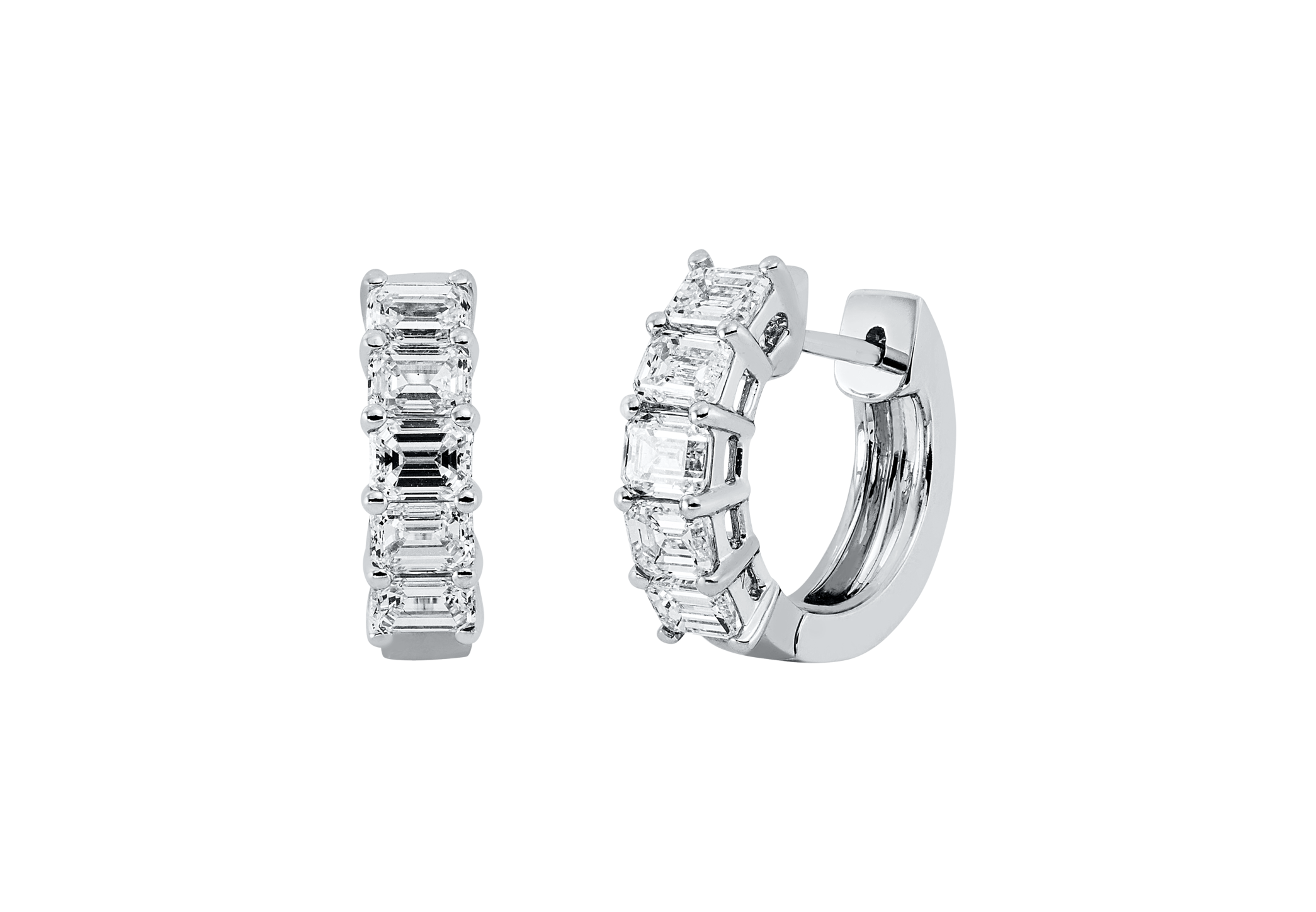 Brogle Classic diamond hoop earrings Brogle Classic diamond hoop earrings