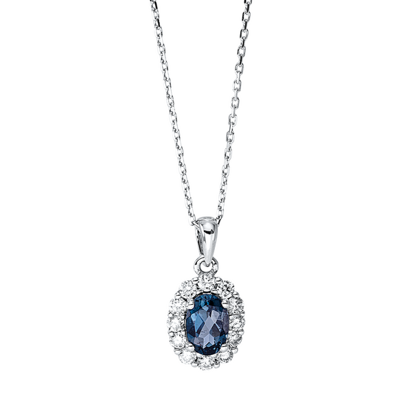 Brogle Selection Felicity necklace with London topaz pendant