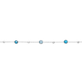 Brogle Classic anchor chain with blue topaz 1mm