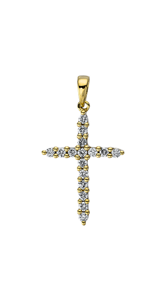 Brogle Classic cross pendant with diamonds Brogle Classic cross pendant with diamonds