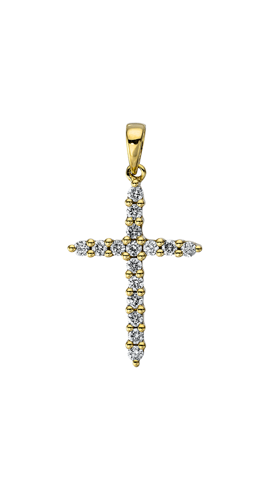 Brogle Classic cross pendant with diamonds Brogle Classic cross pendant with diamonds