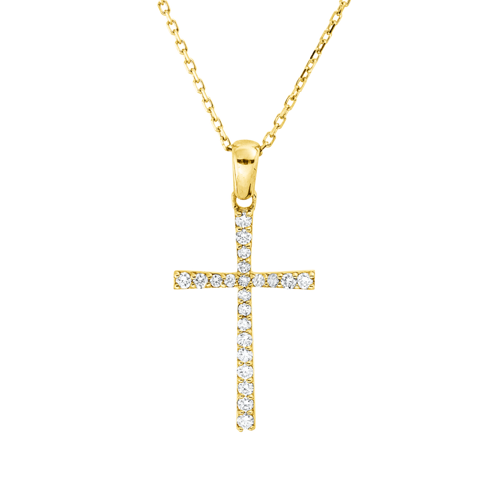 Brogle Classic Kette mit Diamantkreuz Brogle Classic Kette mit Diamantkreuz