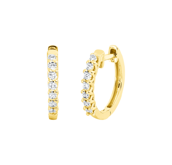 Brogle Classic diamond hoop earrings