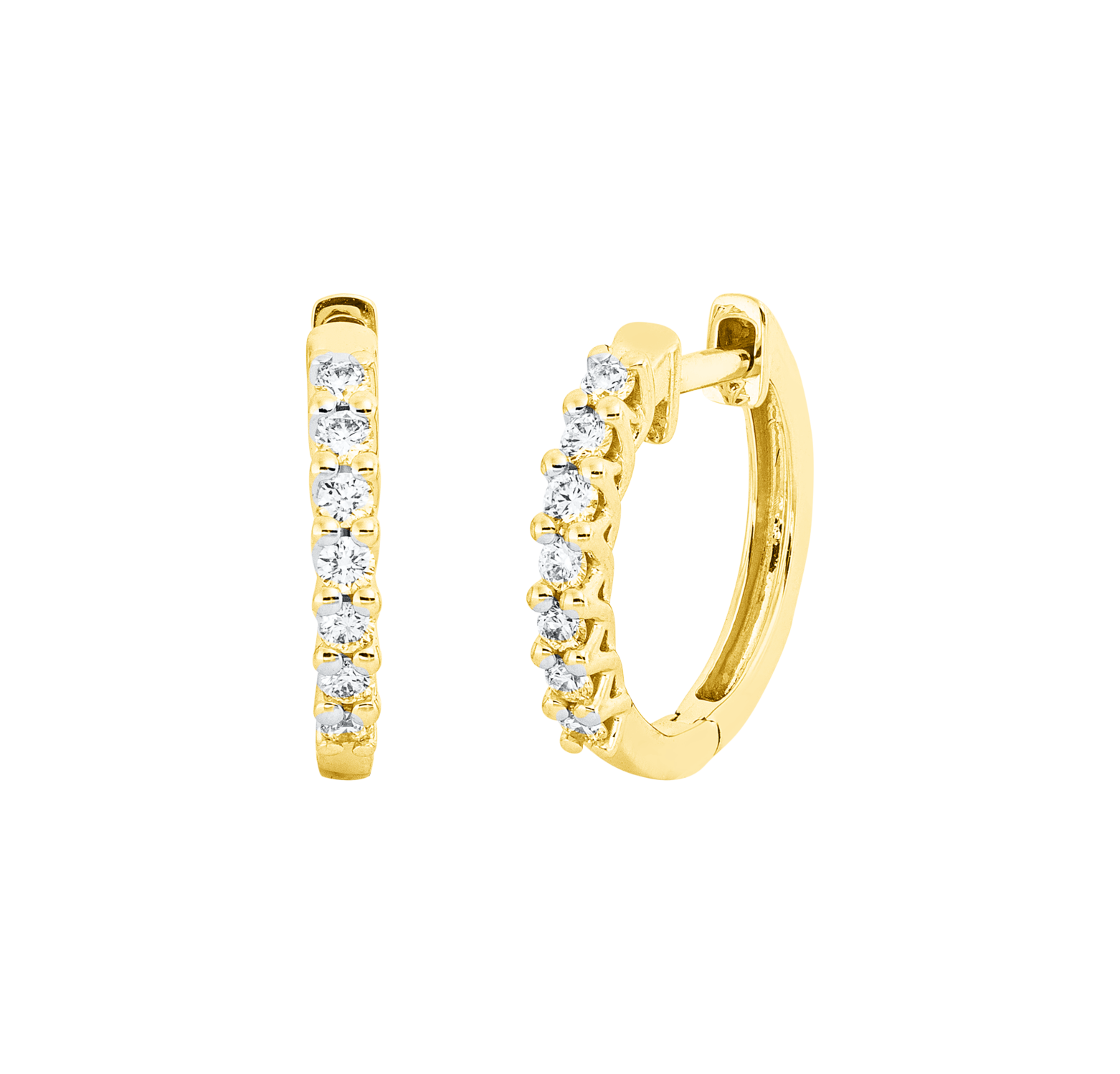 Brogle Classic diamond hoop earrings Brogle Classic diamond hoop earrings