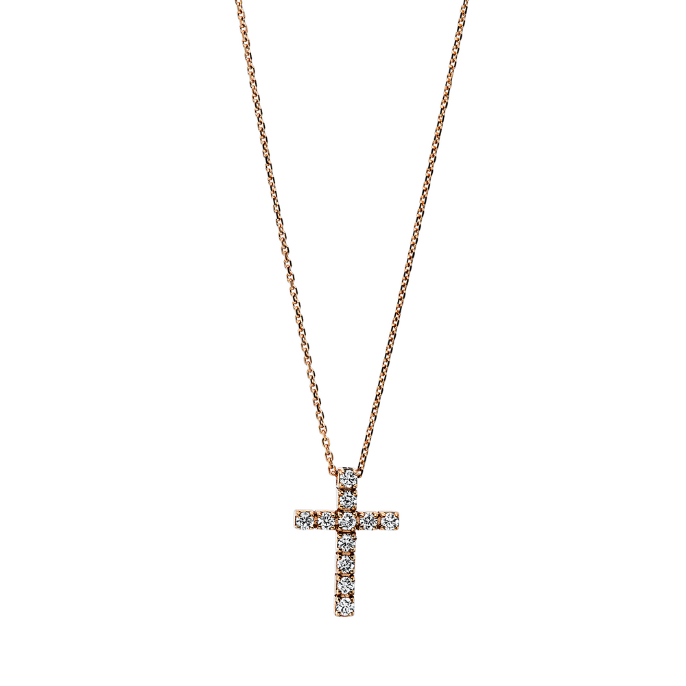Brogle Classic Kette mit Diamantkreuz Brogle Classic Kette mit Diamantkreuz