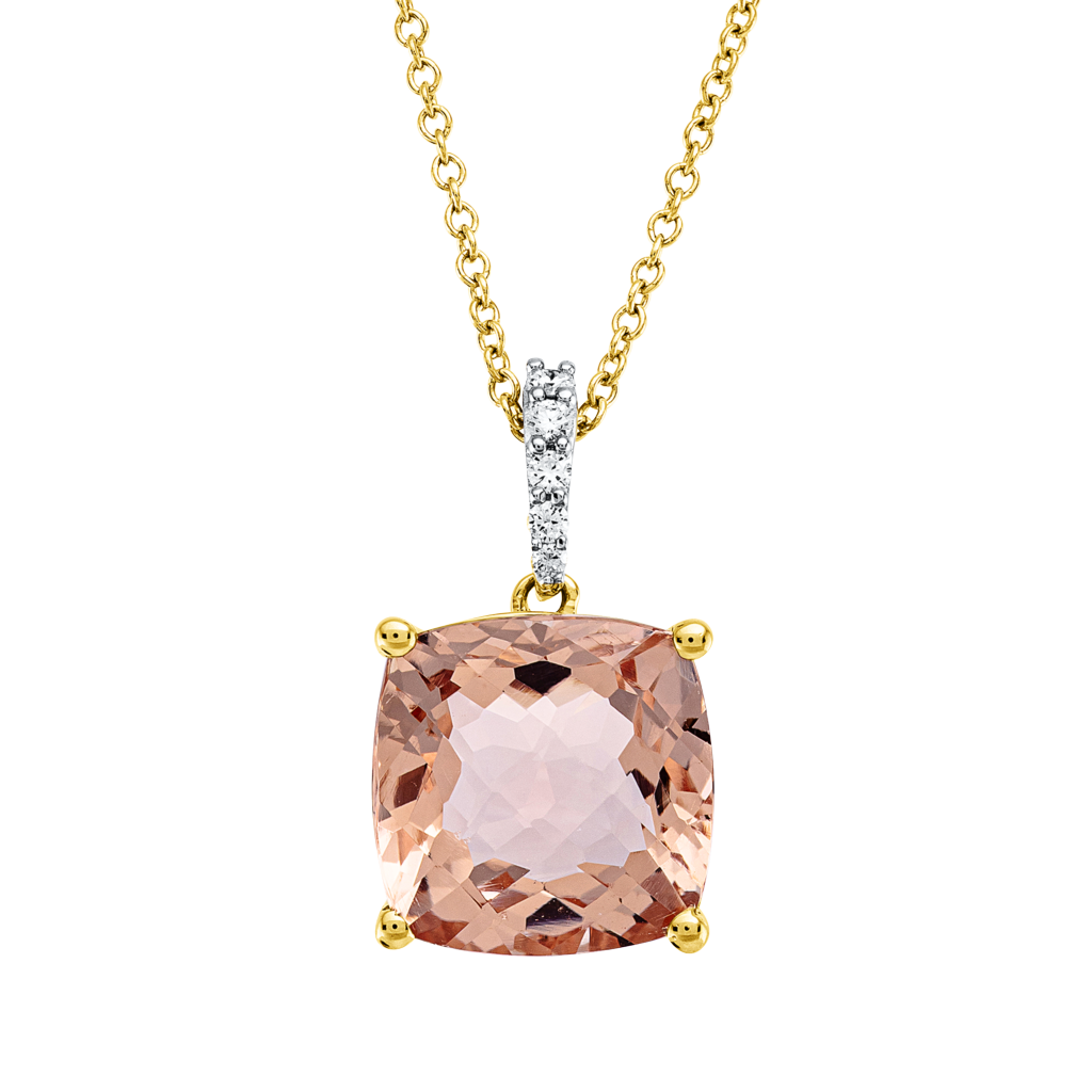 Brogle Classic necklace with morganite pendant