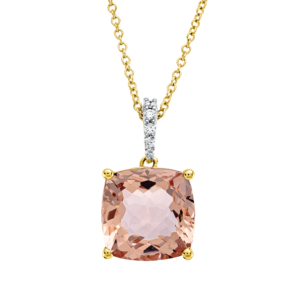 Brogle Classic necklace with morganite pendant
