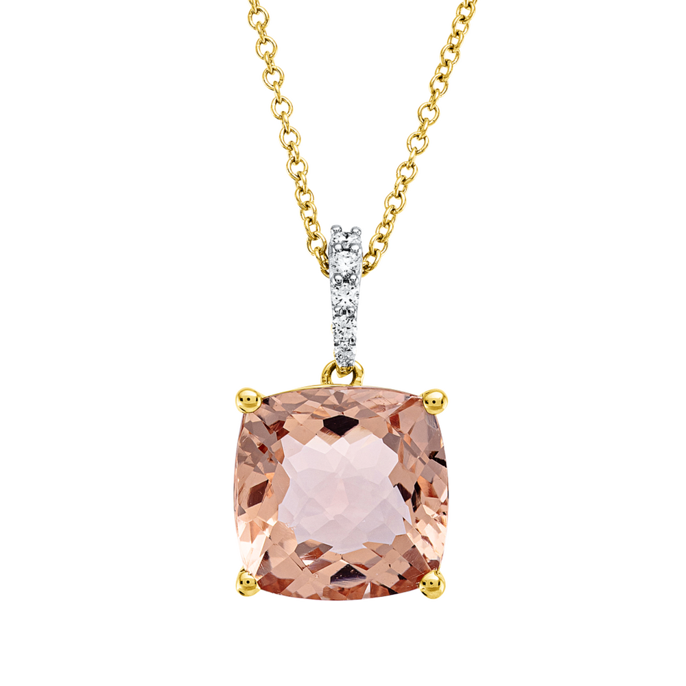 Brogle Classic necklace with morganite pendant Brogle Classic necklace with morganite pendant