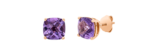 Brogle Classic amethyst stud earrings