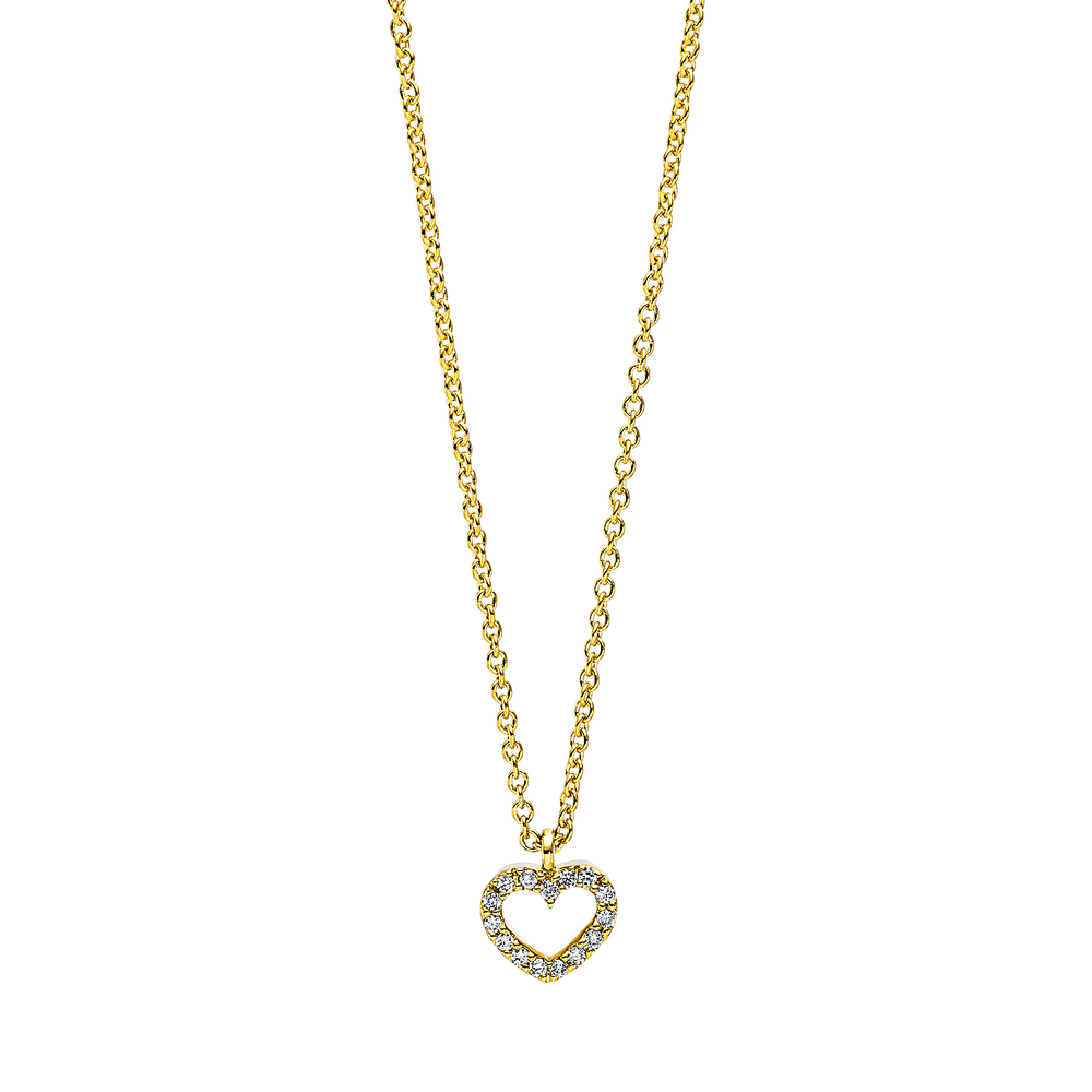 Brogle Classic necklace with diamond heart Brogle Classic necklace with diamond heart