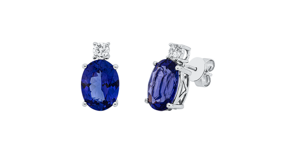 Brogle Selection tanzanite ear studs Brogle Selection tanzanite ear studs