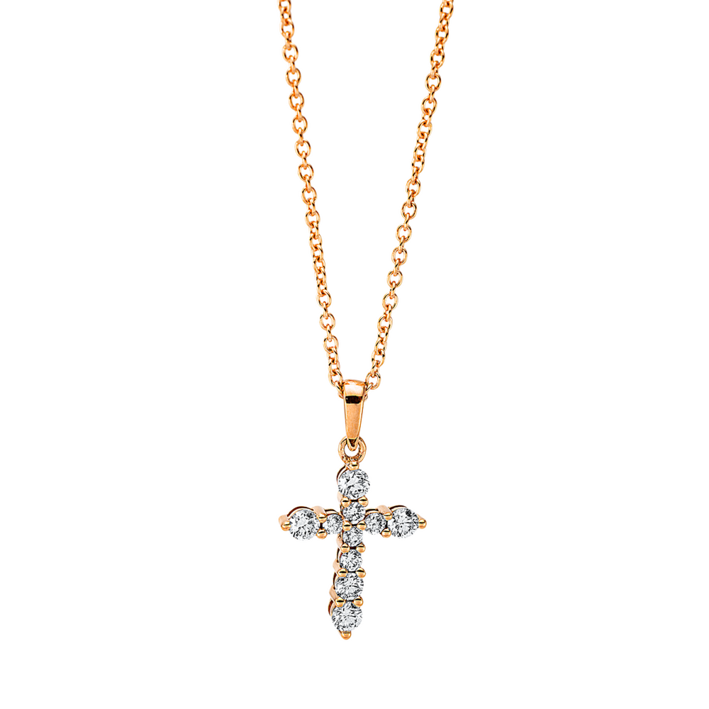 Brogle Classic Kette mit Diamantkreuz Brogle Classic Kette mit Diamantkreuz