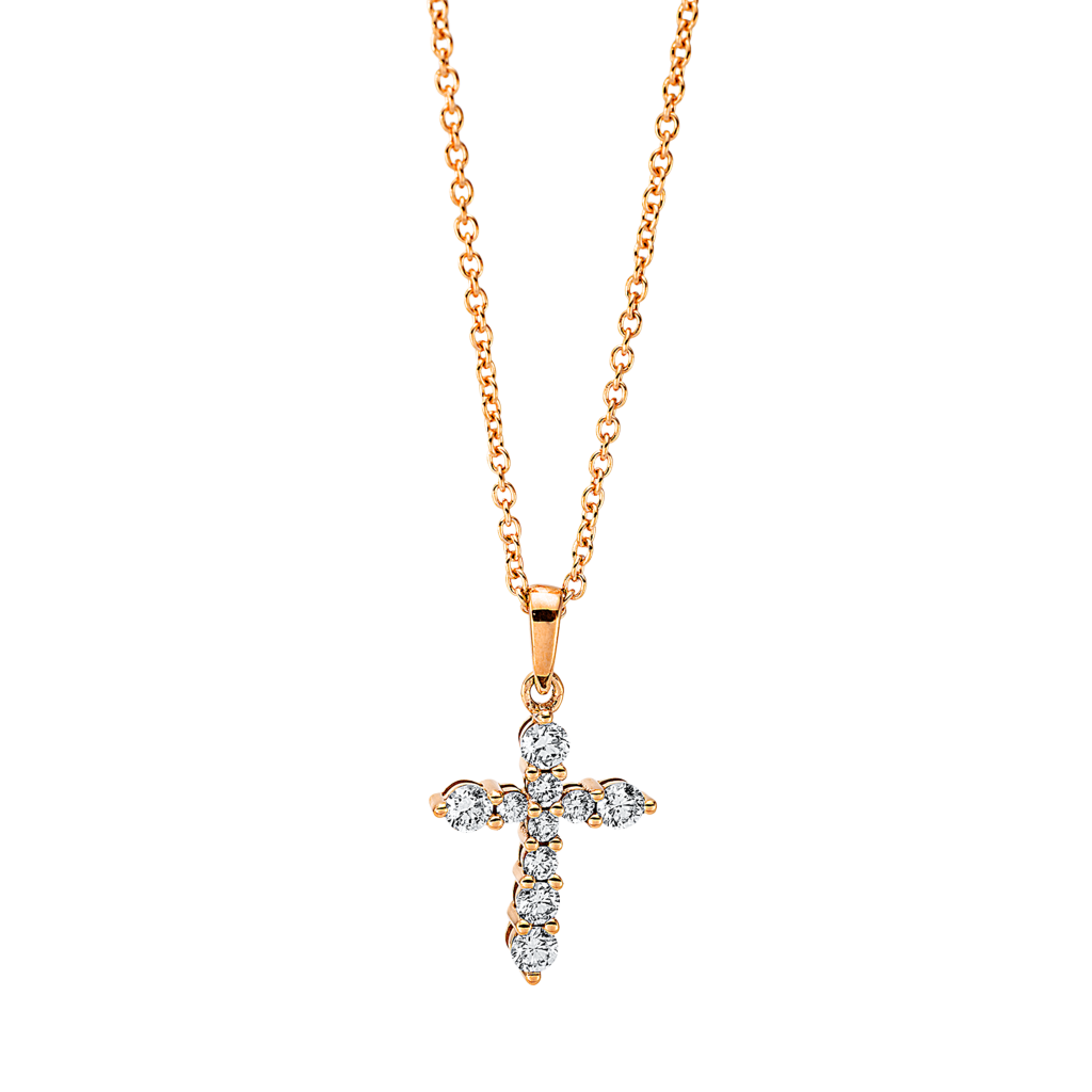 Brogle Classic Kette mit Diamantkreuz Brogle Classic Kette mit Diamantkreuz