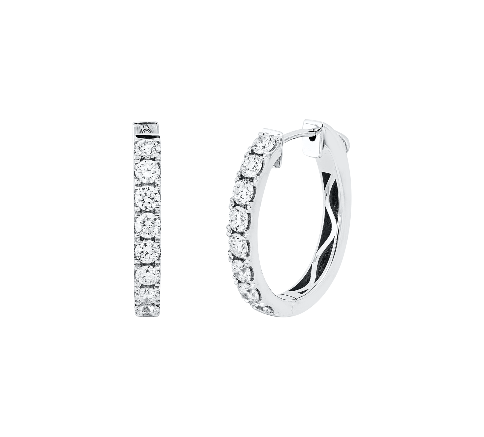 Brogle Selection diamond hoop earrings