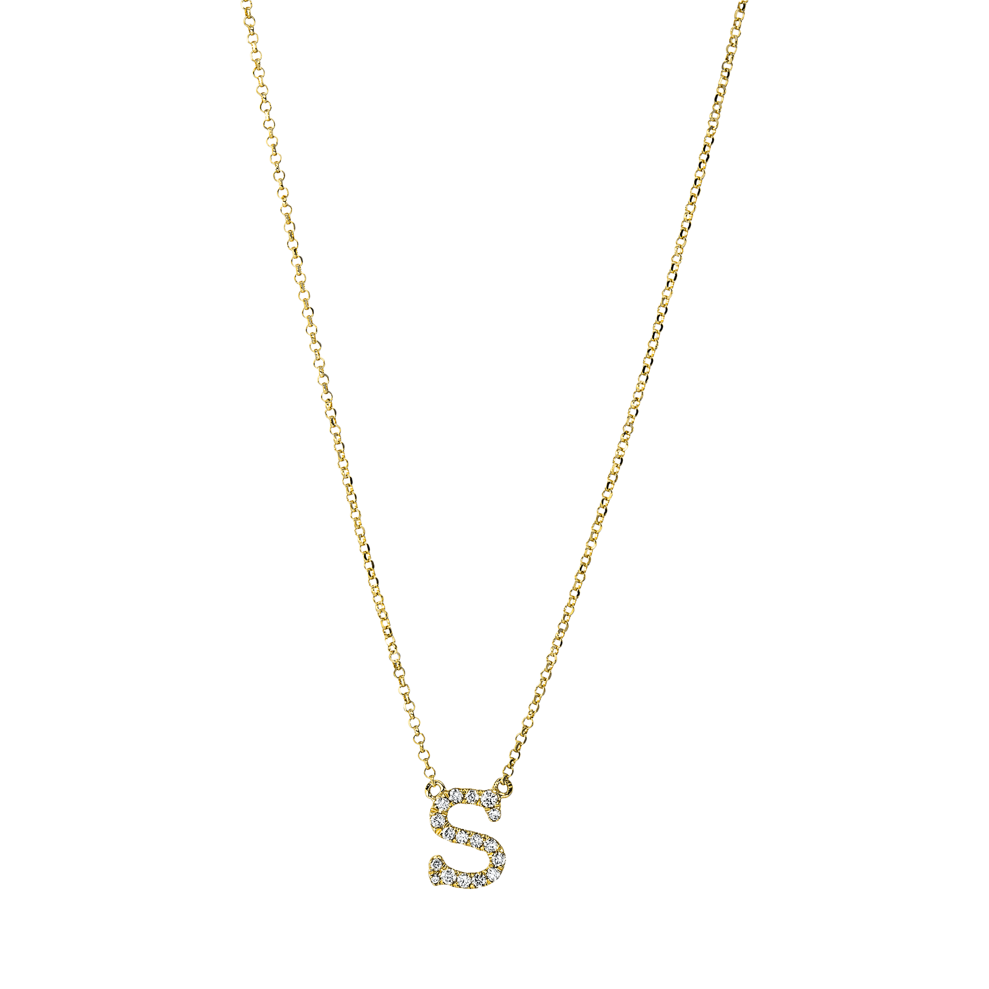 Brogle Classic necklace with diamond letters S