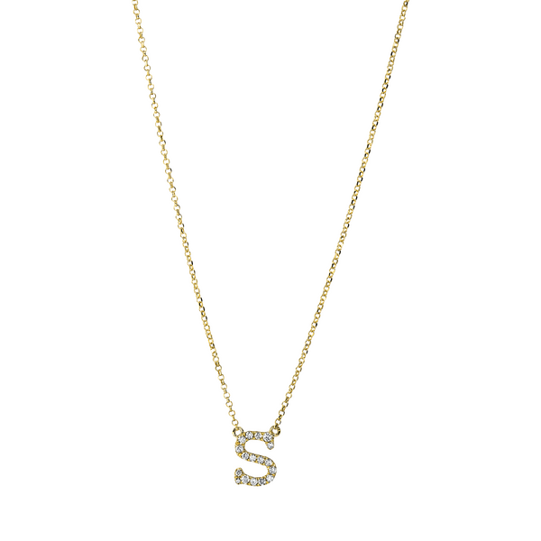 Brogle Classic necklace with diamond letters S