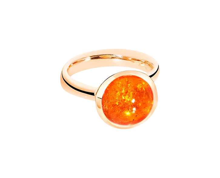 Tamara Comolli Bouton Mandarin-Granat L Ring Tamara Comolli Bouton Mandarin-Granat L Ring