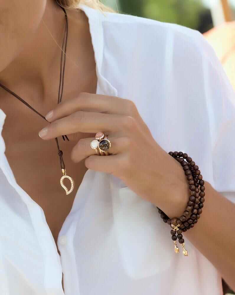 Tamara Comolli Bouton Rauchquarz L Ring