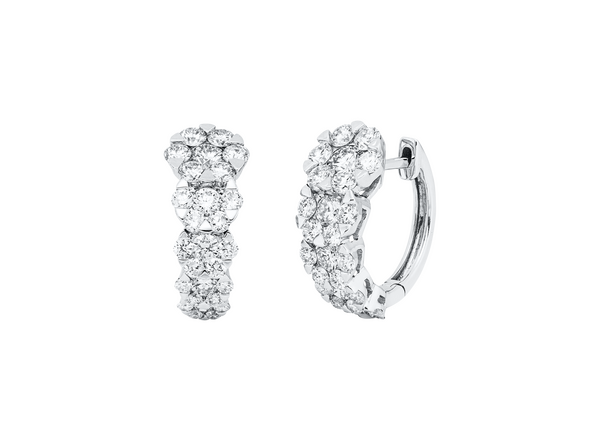 Brogle Selection diamond hoop earrings Brogle Selection diamond hoop earrings