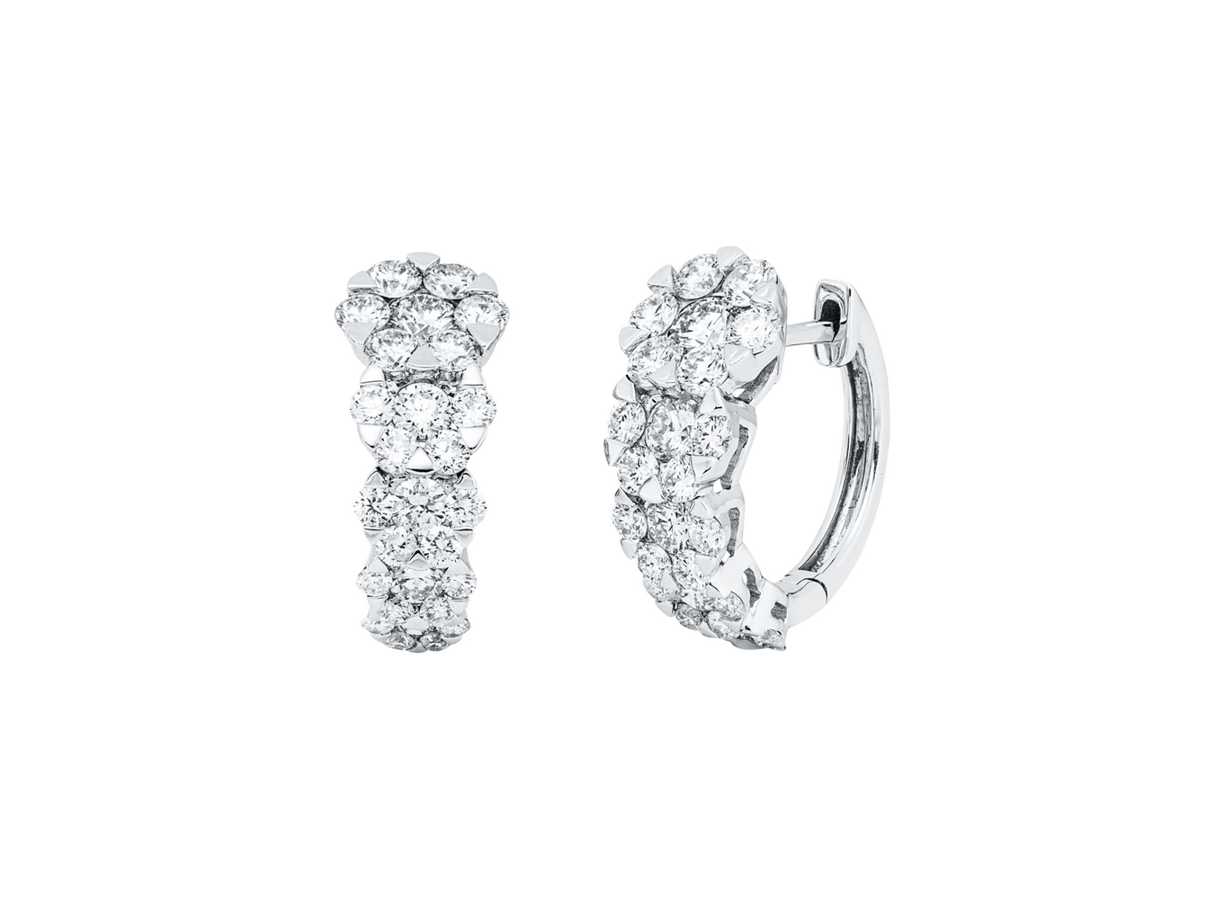 Brogle Selection diamond hoop earrings Brogle Selection diamond hoop earrings