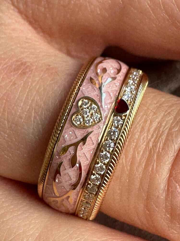 Wellendorff Edel-Vergissmeinnicht. Nude mit Herz Ring