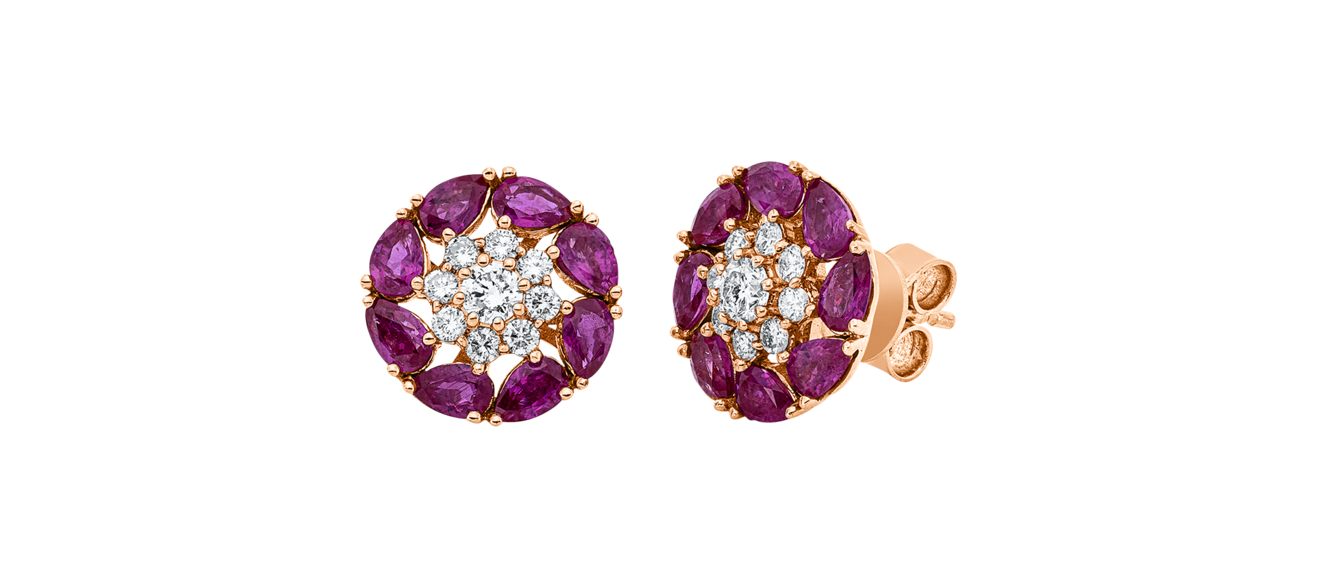 Brogle Classic ruby stud earrings