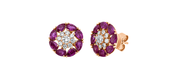 Brogle Classic ruby stud earrings