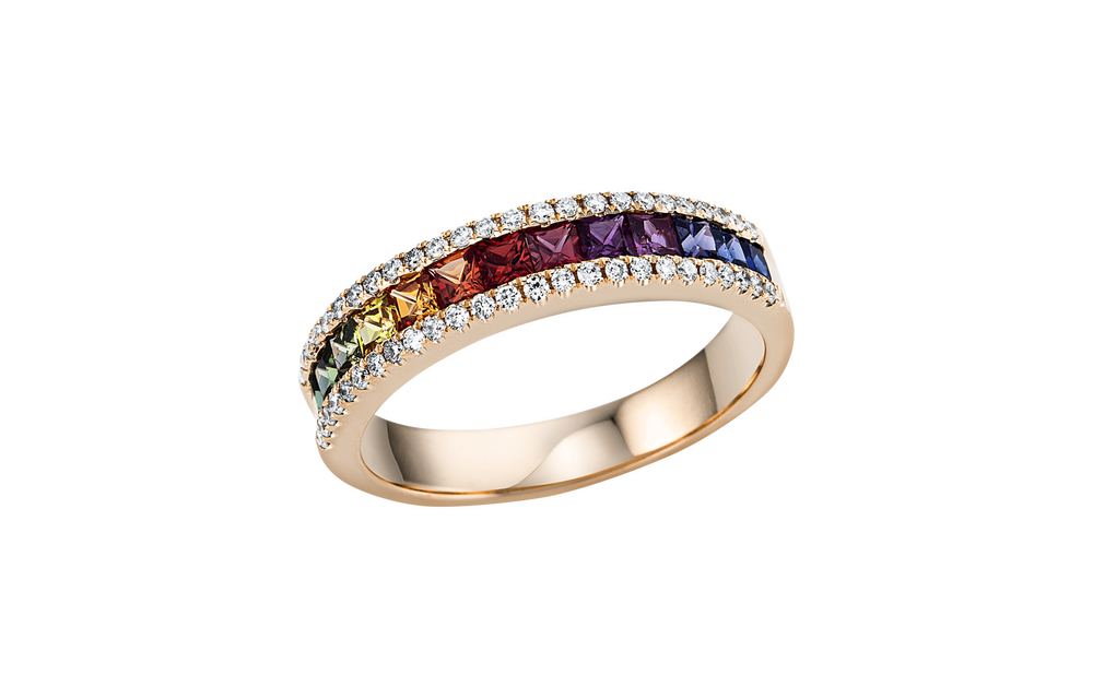 Brogle Selection Rainbow sapphire ring