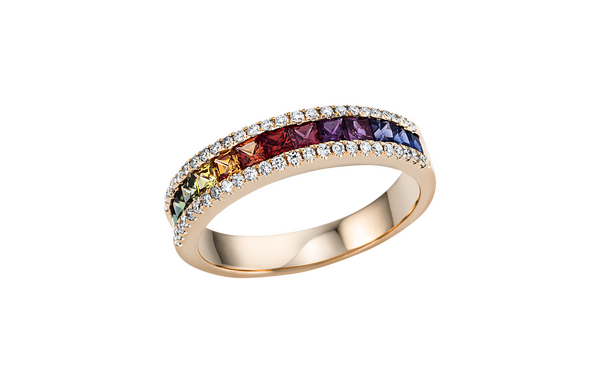 Brogle Selection Rainbow sapphire ring