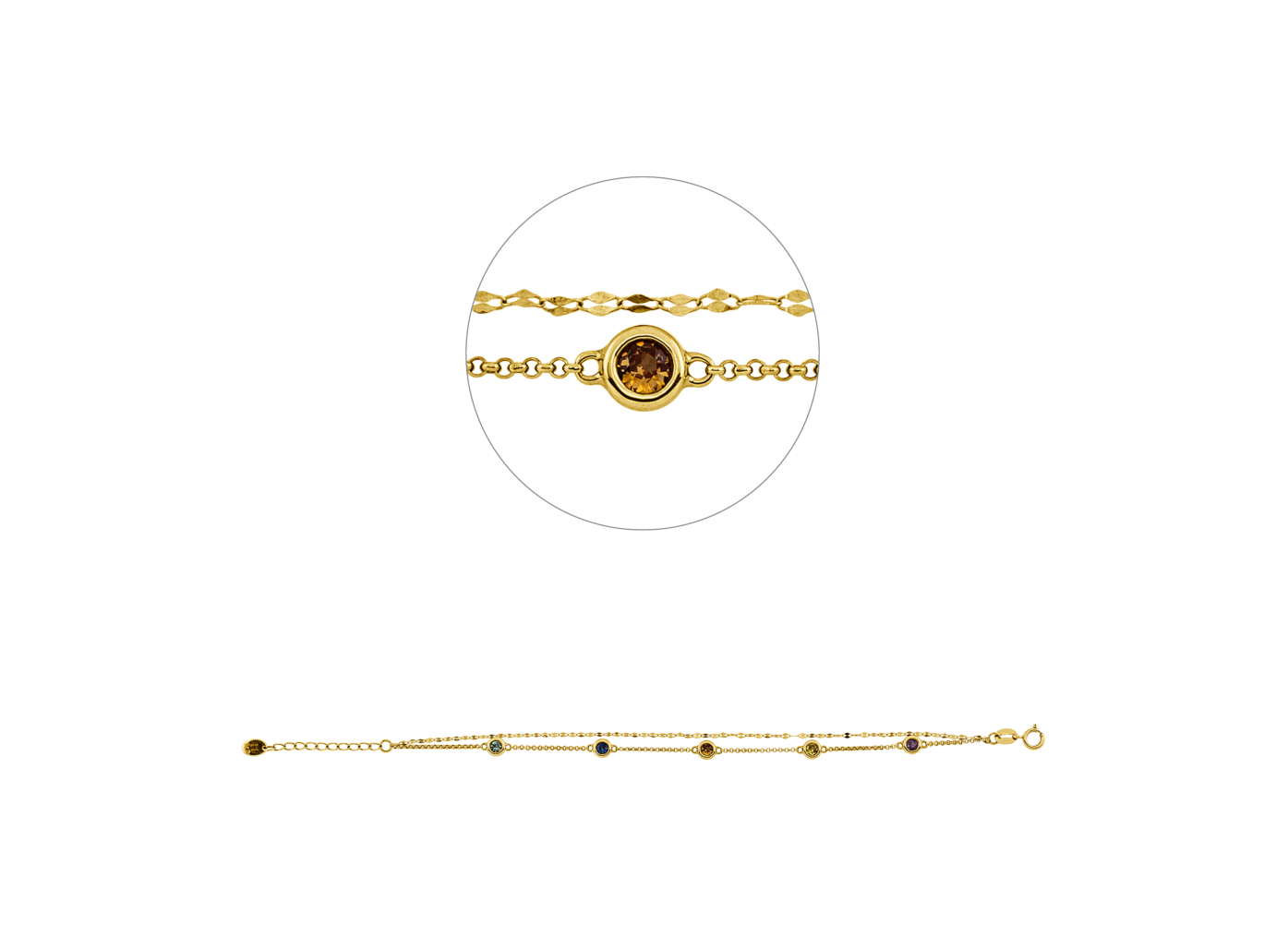 Brogle Classic sapphire bracelet Rainbow