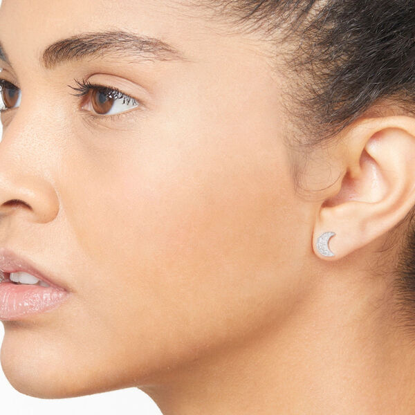 176018 DHB9006 MOONS DB0OB 100 Dodo precious moon earring white diamonds 18k white gold v64b027e1123333fa