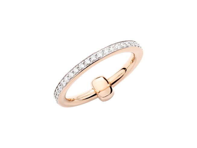 PAC4015 O7WHR DB000 010 Pomellato pomellato together ring single band rose gold 18kt diamond o65c36e02609c4878