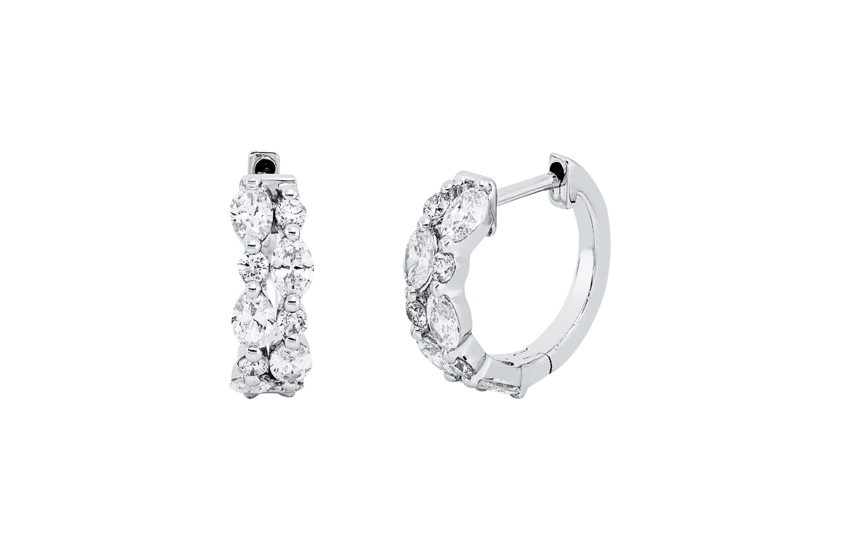 Brogle Classic diamond hoop earrings Brogle Classic diamond hoop earrings