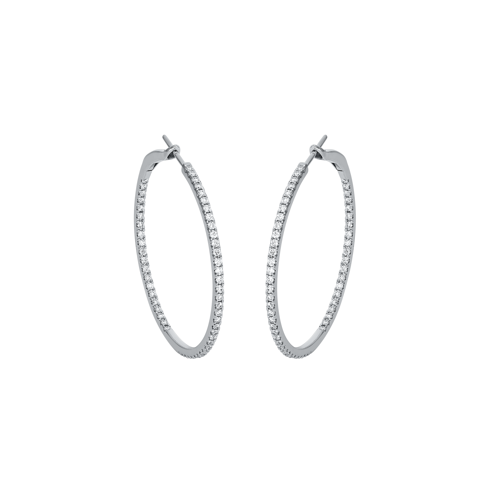 Brogle Selection diamond hoop earrings Brogle Selection diamond hoop earrings