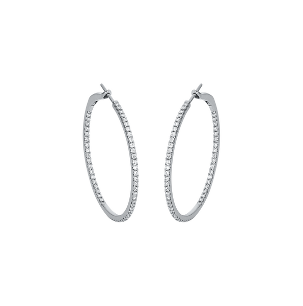 Brogle Selection diamond hoop earrings Brogle Selection diamond hoop earrings