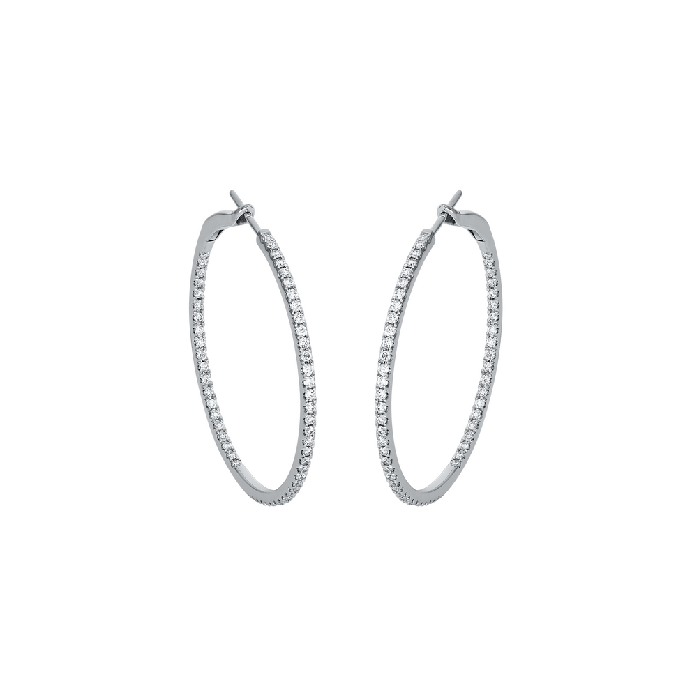 Brogle Selection diamond hoop earrings Brogle Selection diamond hoop earrings