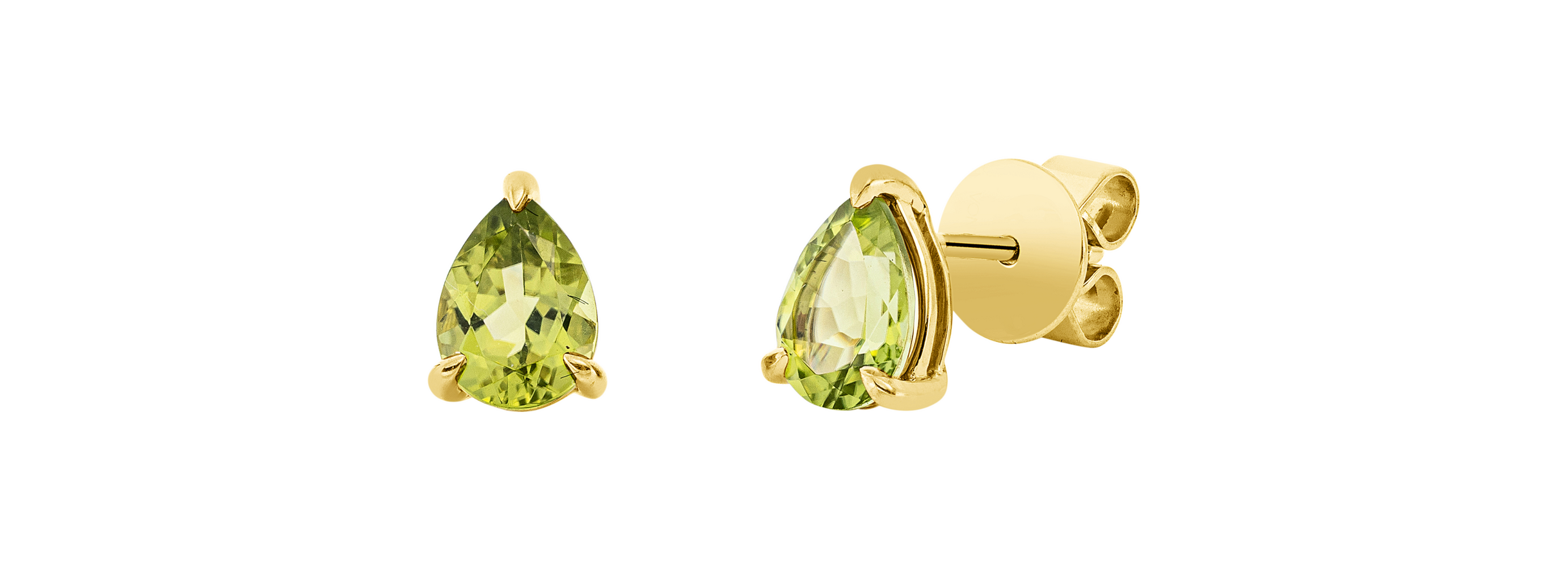 Brogle Classic peridot ear studs