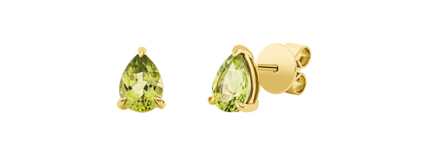 Brogle Classic peridot ear studs