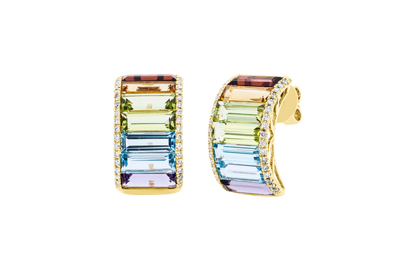 Brogle Classic Rainbow stud earrings