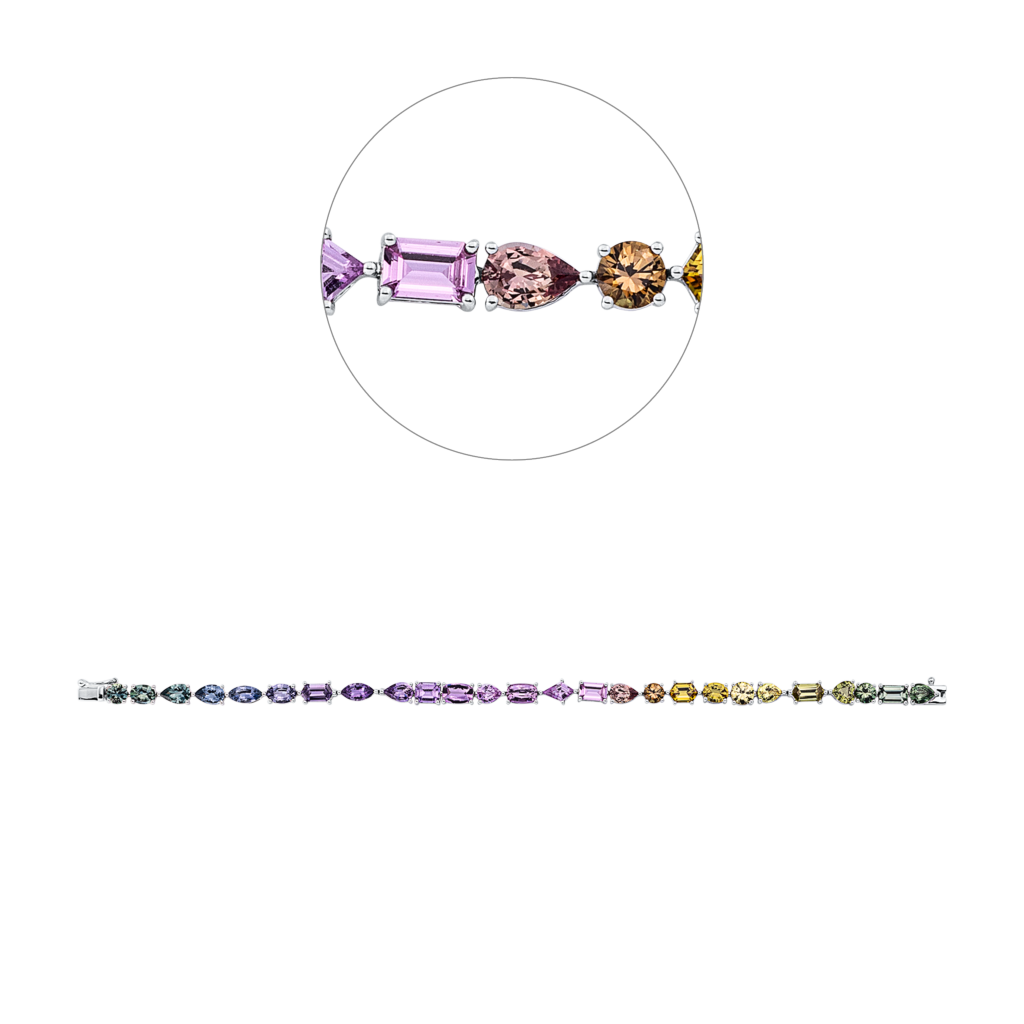 Brogle Selection sapphire bracelet Rainbow