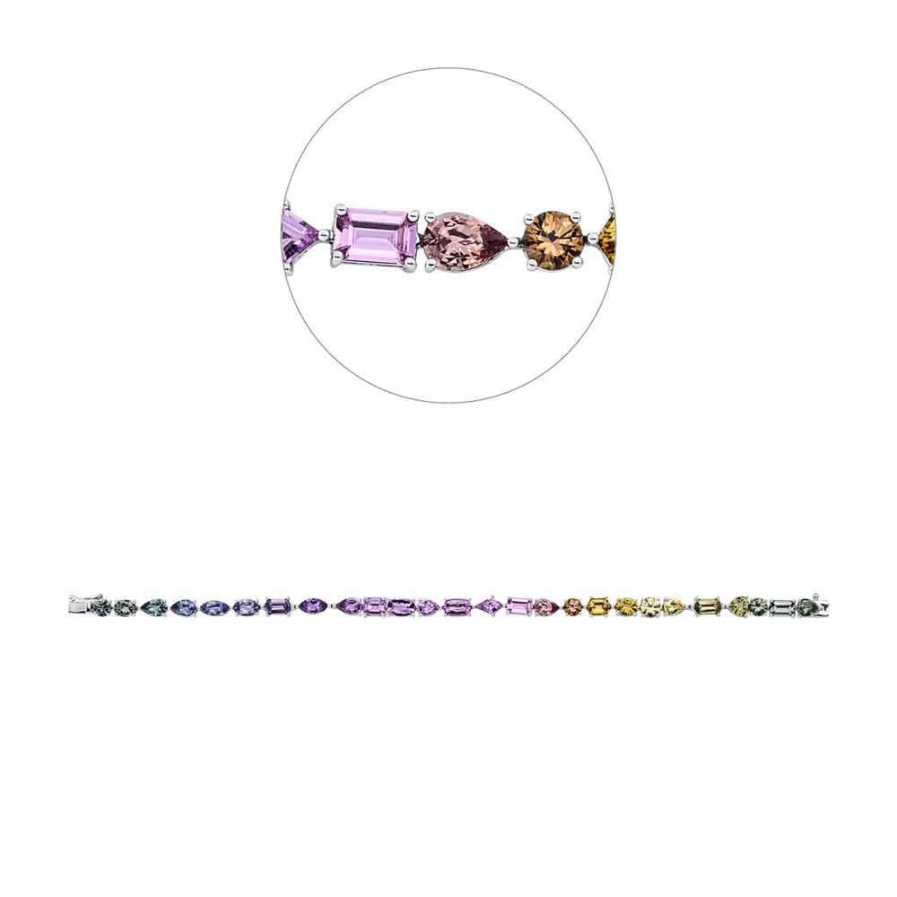 Brogle Selection sapphire bracelet Rainbow