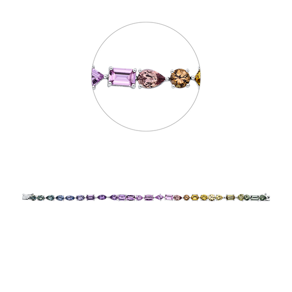 Brogle Selection sapphire bracelet Rainbow