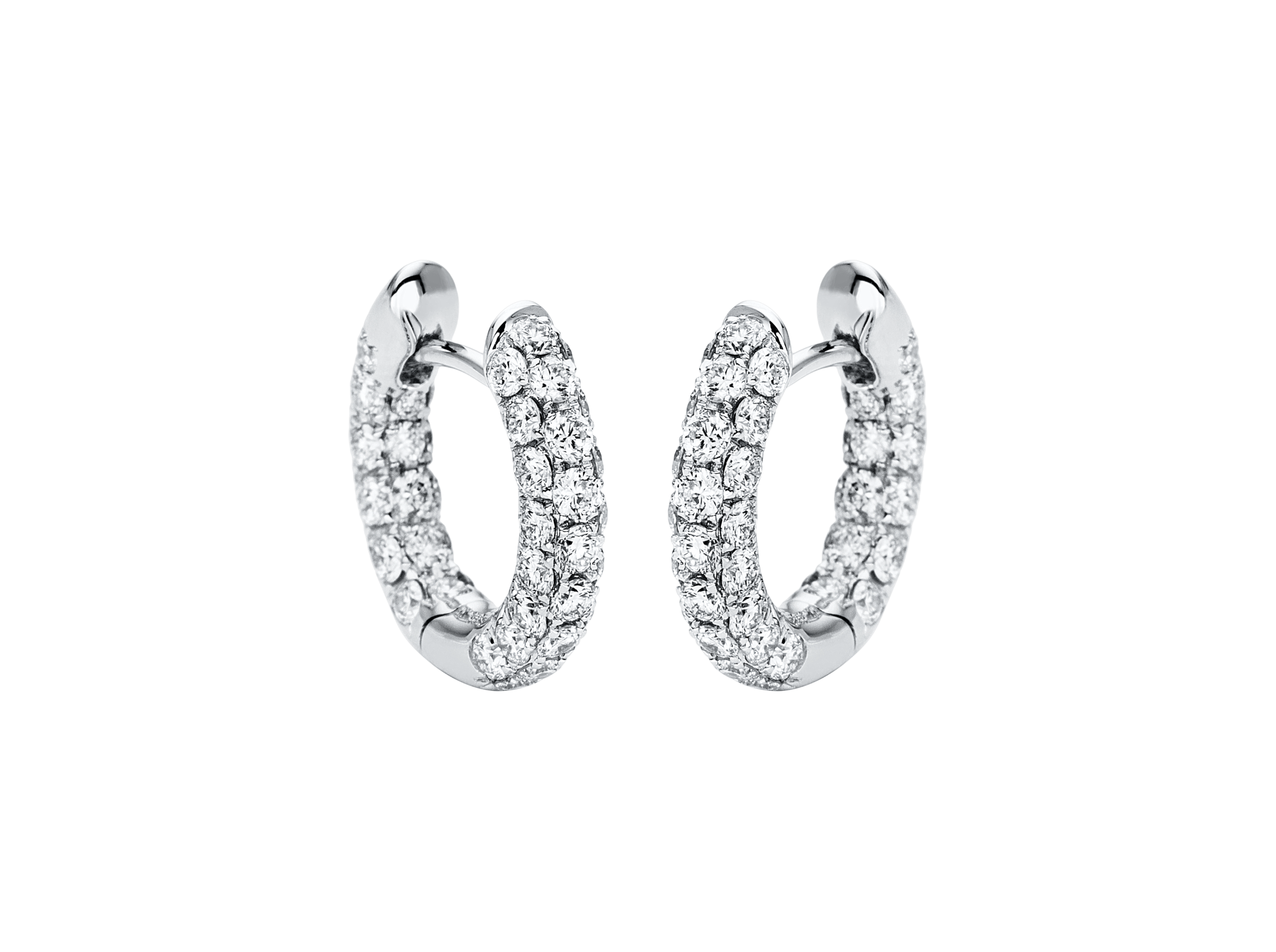 Brogle Selection diamond hoop earrings Brogle Selection diamond hoop earrings