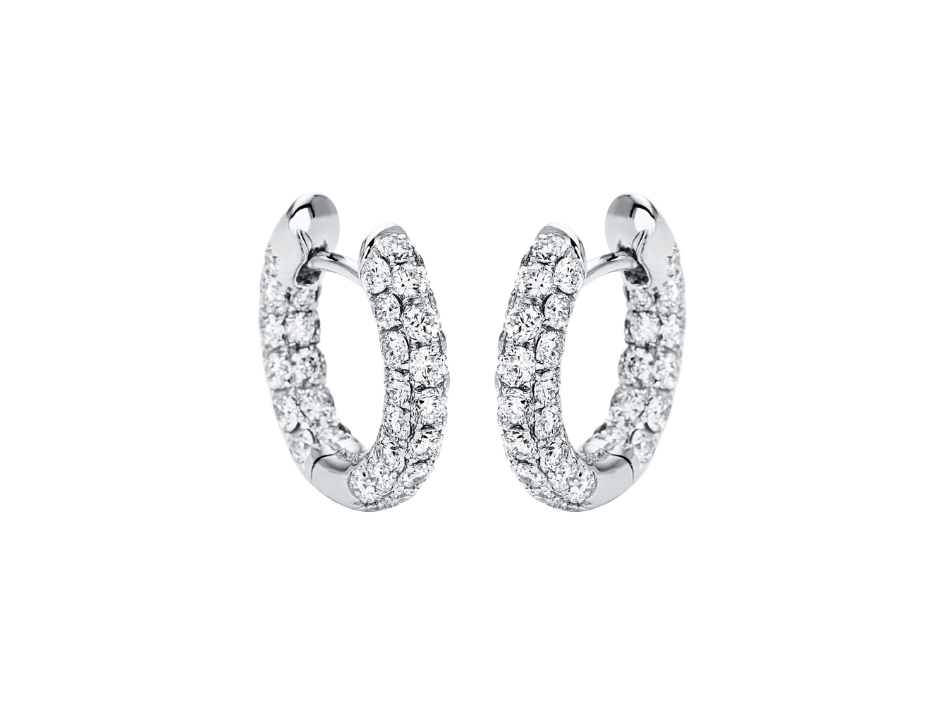 Brogle Selection diamond hoop earrings Brogle Selection diamond hoop earrings